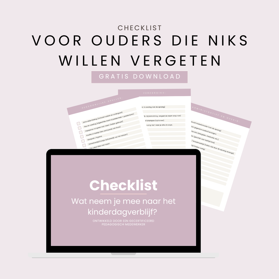 Checklist wat neem je mee naar het kinderdagverblijf